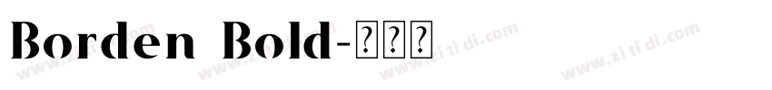 Borden Bold字体转换